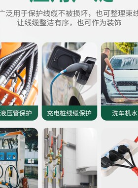 螺旋保护套高压胶管液压油管洗车水管电线电缆软套管包线管缠绕管