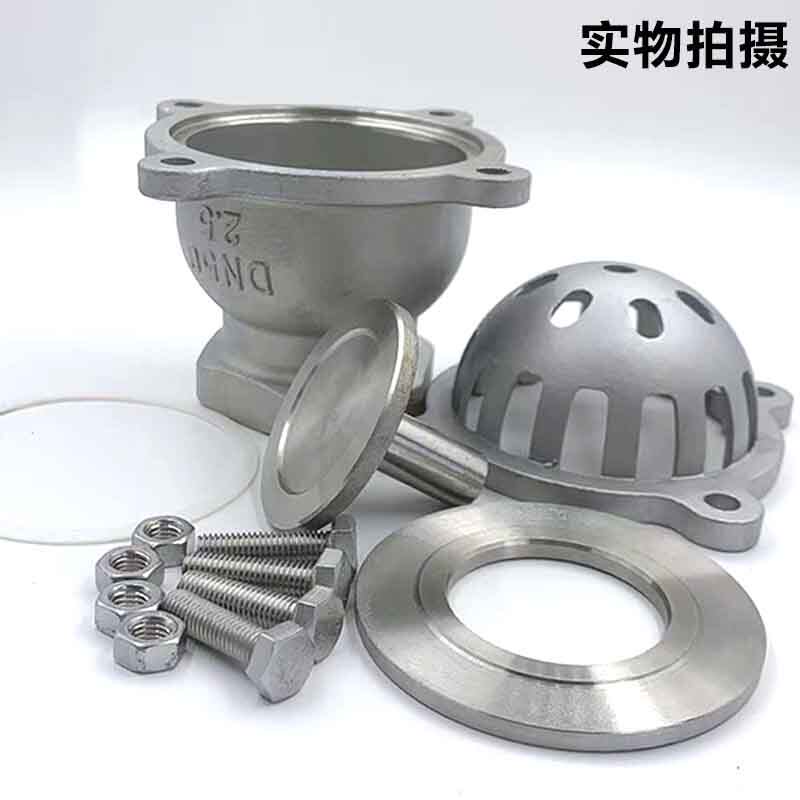 不锈钢丝扣底阀H12W-6p升降式止回阀 水泵吸水底阀 耐腐蚀 莲蓬头