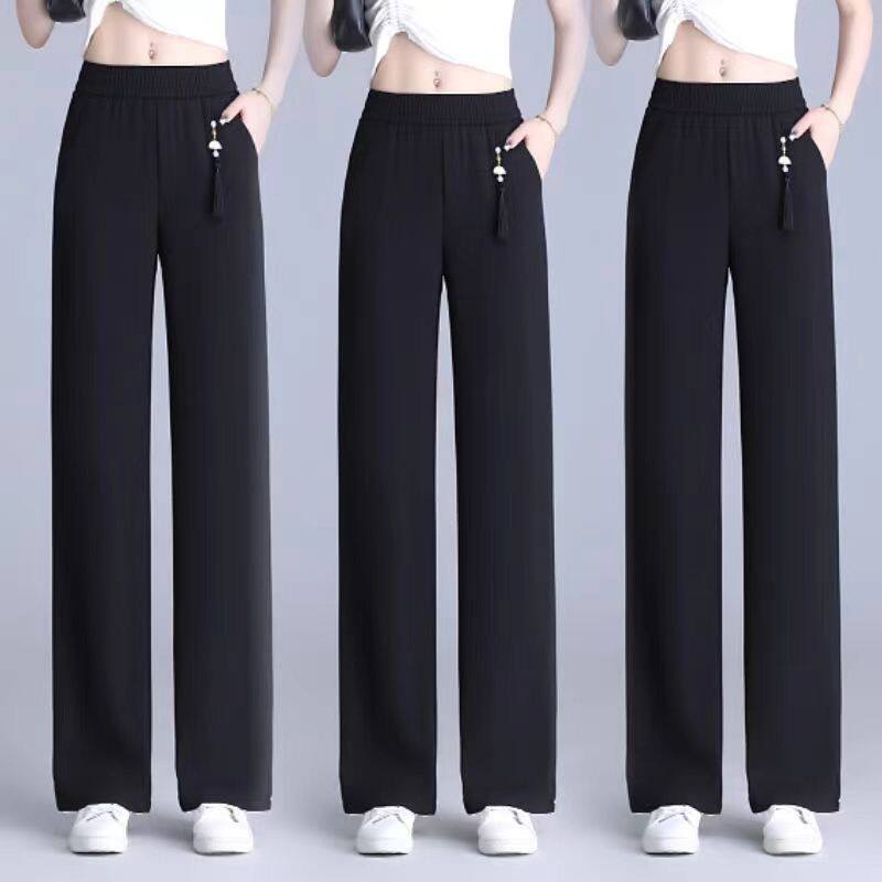 窄版阔腿裤女2026春夏高腰显瘦遮胯直筒裤高级感简约西装裤小个子