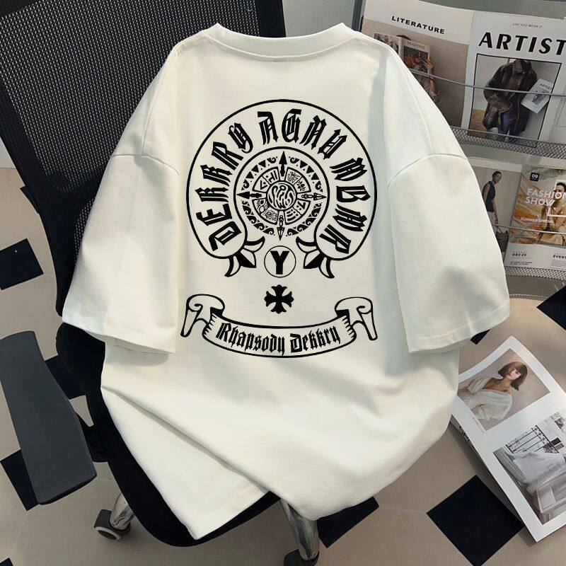 美式重磅T恤短袖男女夏季高级感炸街2025痞帅新款半袖上衣
