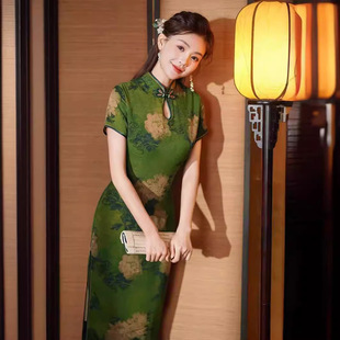 2026新款古圣娇复古新中式改良旗袍修身性感连衣裙女早春33