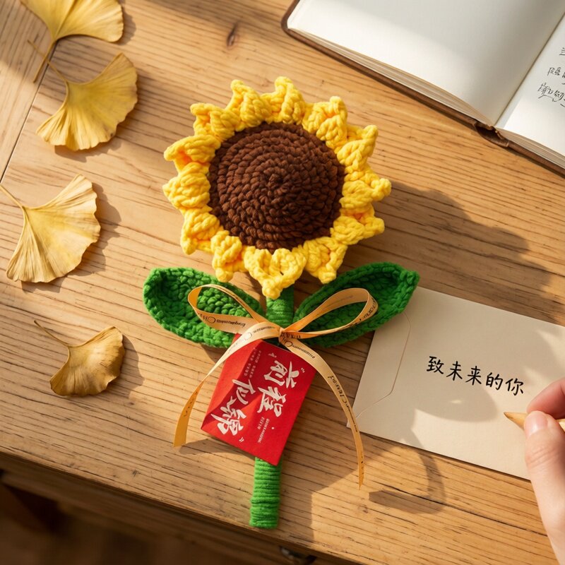 手工编织巨型向日葵花束高考加油