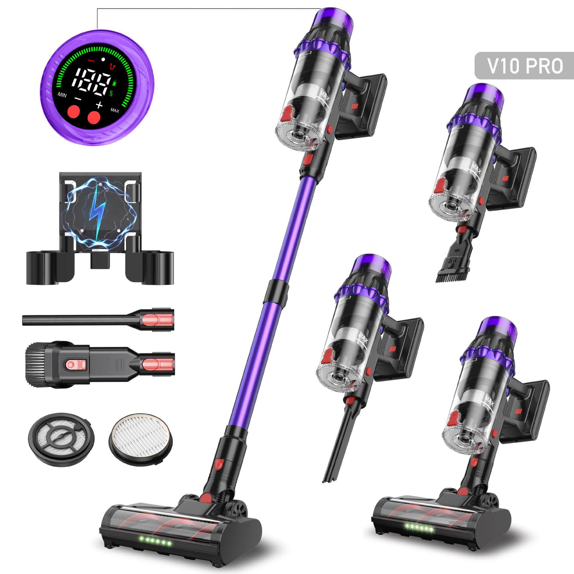 新款无线立式家用吸尘器长续航大功率强力除尘除螨旋风过滤不堵塞