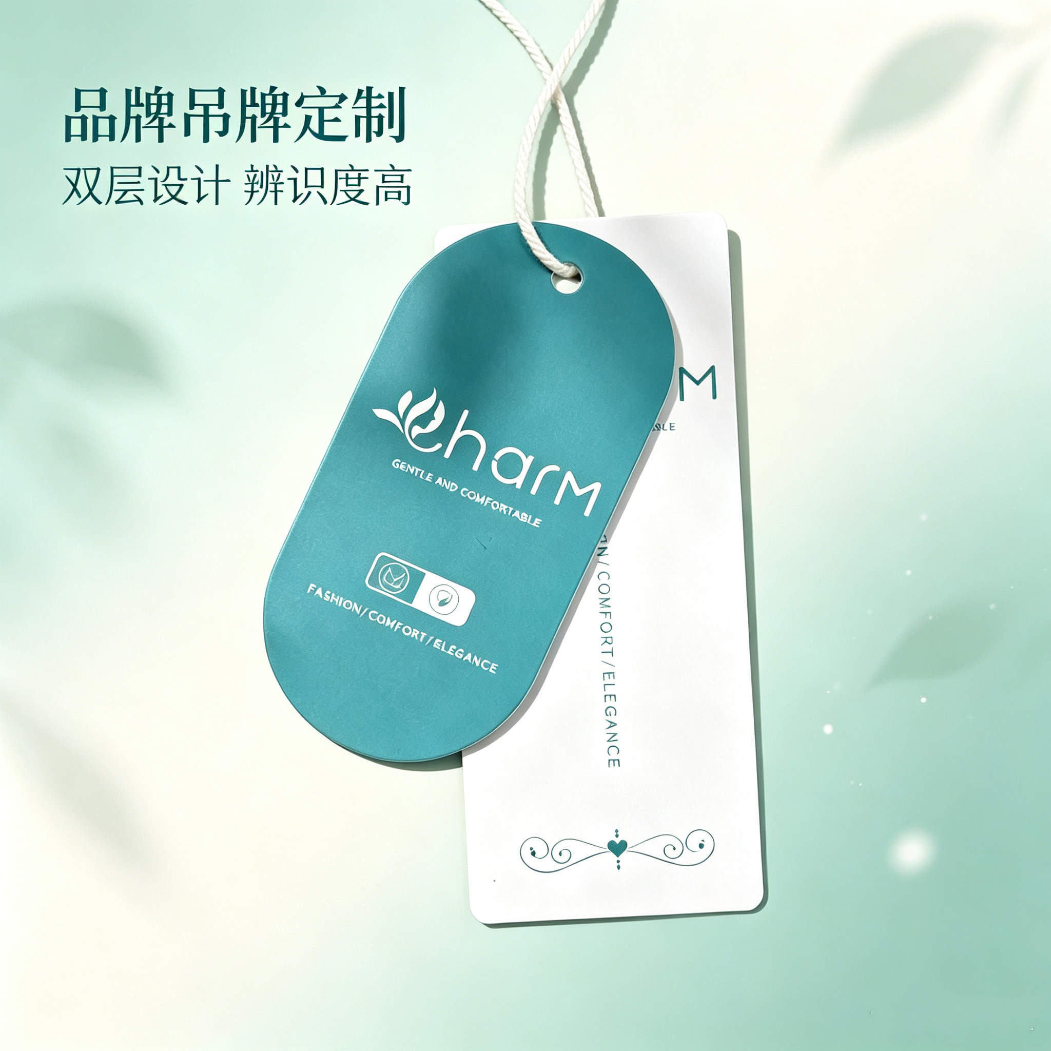 内衣高级吊牌现货服饰女装简约挂牌定制订做通用服装标签吊卡