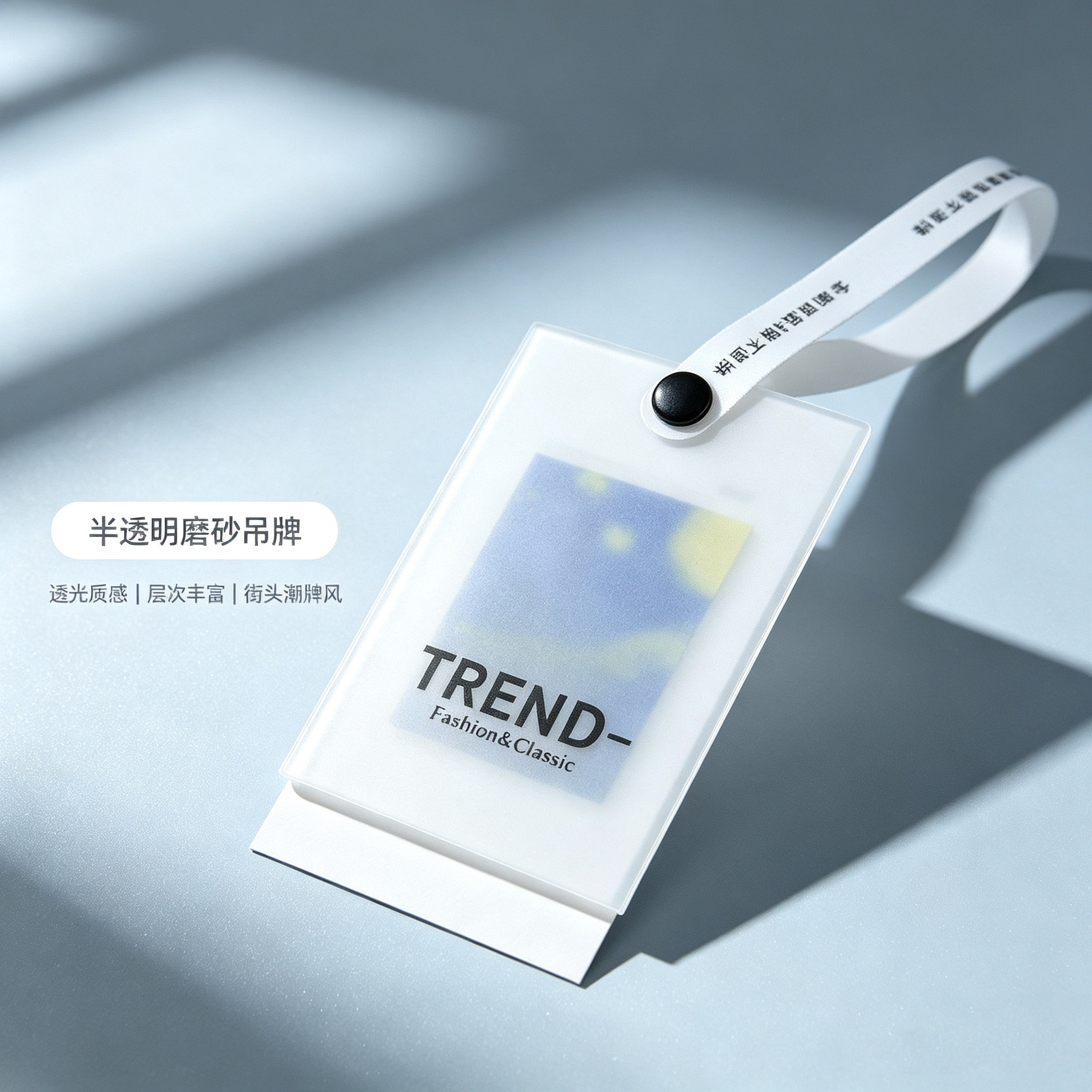 简约高级吊牌现货服饰磨砂膜文艺吊牌定制订做通用服装标签吊卡