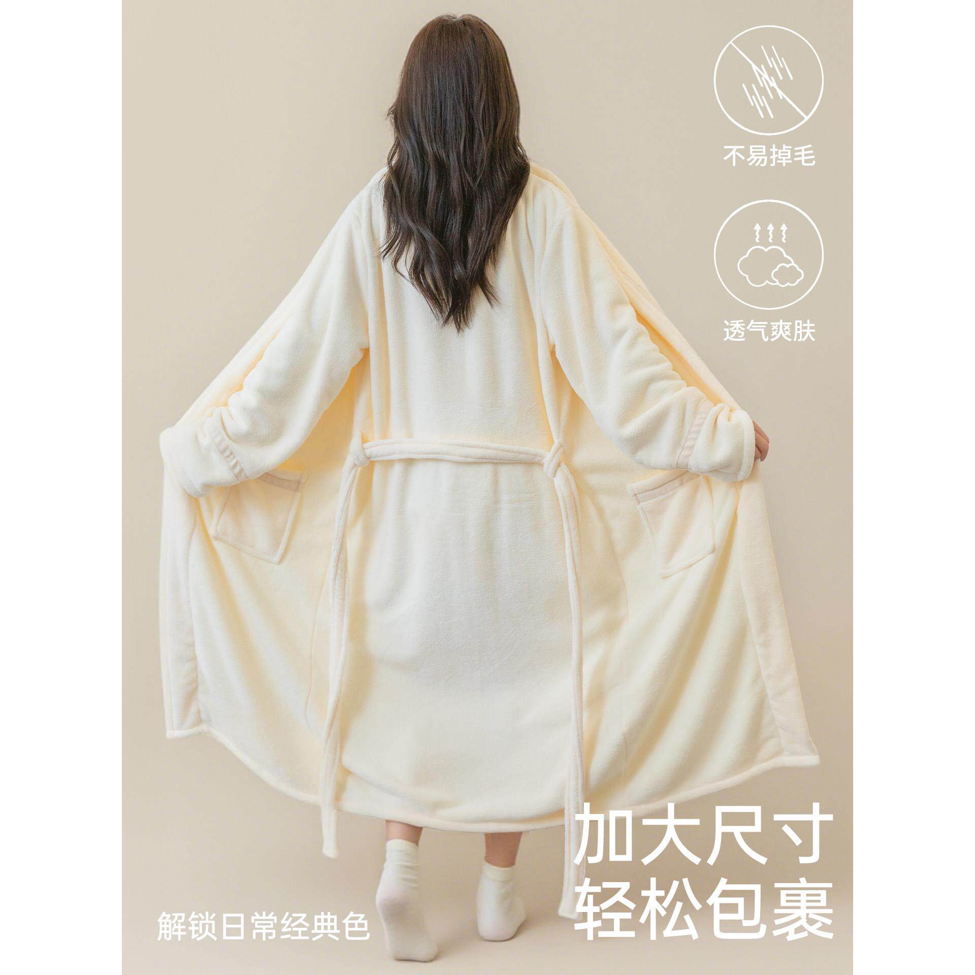 浴袍女2完025新JYYP2025款可穿式比速穿全棉吸水干可穿浴巾洗澡可
