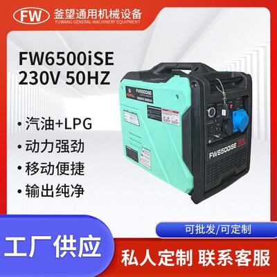6千瓦230V欧插汽油LPG双燃料静音便携变频发电机微型户外50HZ