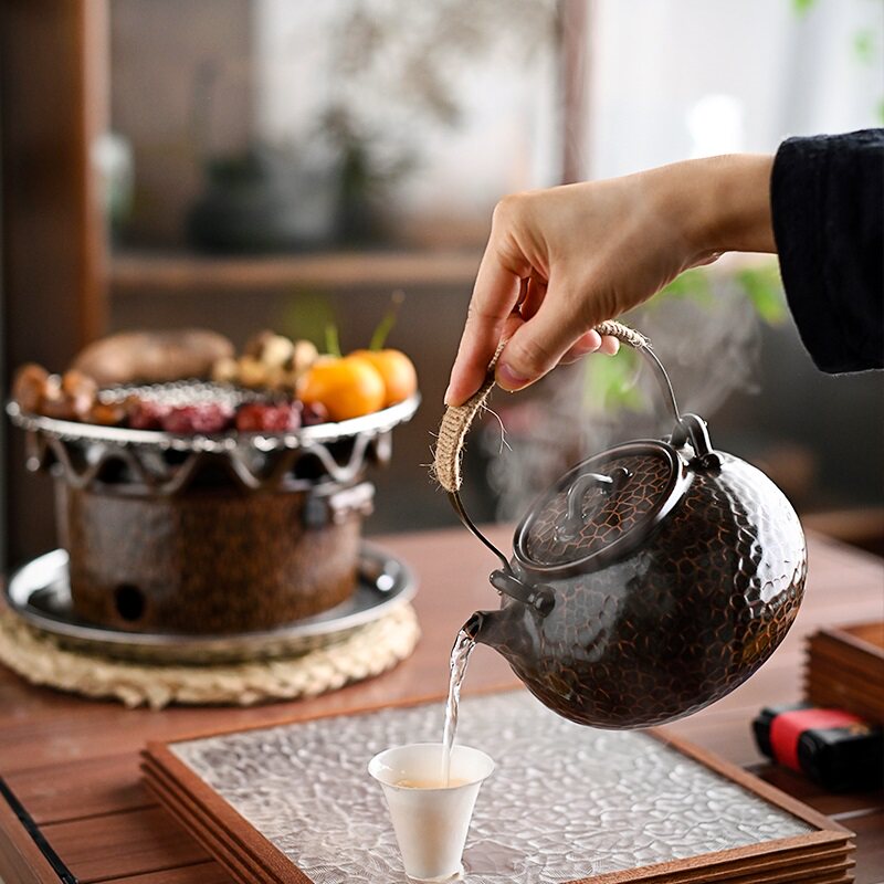 炭火围炉煮茶家用室内烤茶器家用户外木炭烤火炉煲汤烤肉木炭炉子