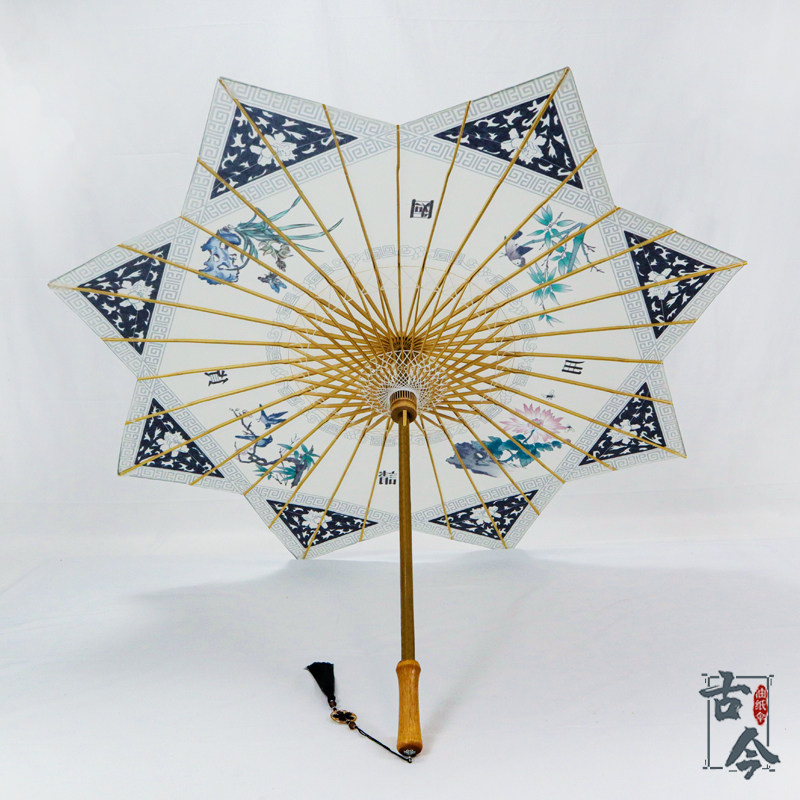 八角油纸伞中式传统纯手工非遗古风伞防雨遮阳舞蹈走秀装饰汉服伞