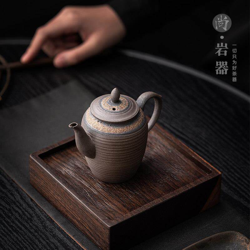 HTT尚岩中壶功式家覆古茶壶陶瓷用泡茶带过滤单壶粗陶夫茶具泡茶
