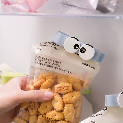 食品封口夹茶叶奶粉薯条零食厨房保鲜袋子密封神器日期小夹子可爱