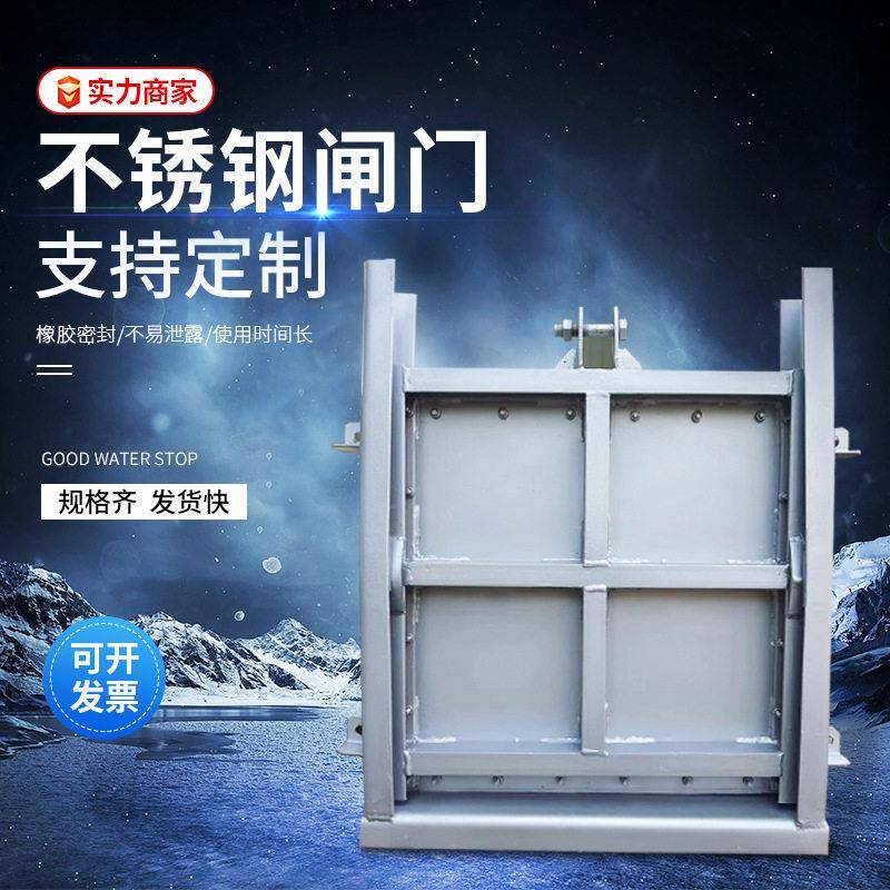 不锈钢渠道闸门水利机械设备电动手动不锈钢插板阀一体式明杆闸阀