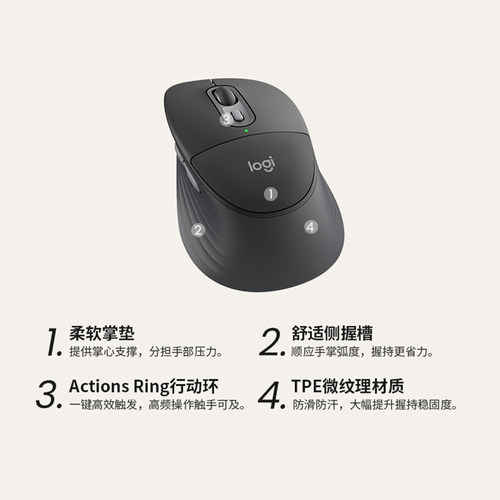 罗技M850L掌垫鼠标轻音无线蓝牙双模办公笔记本台式电脑M750升级