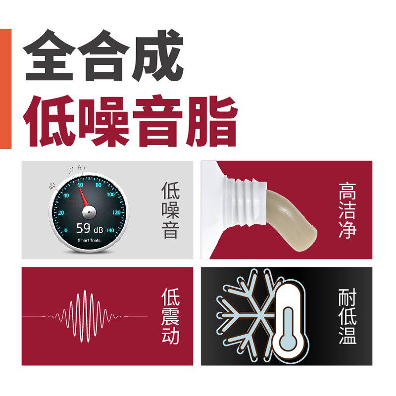 虎头全合成低噪音脂微电机消音脂低粘度静音空调电风扇降噪音润滑