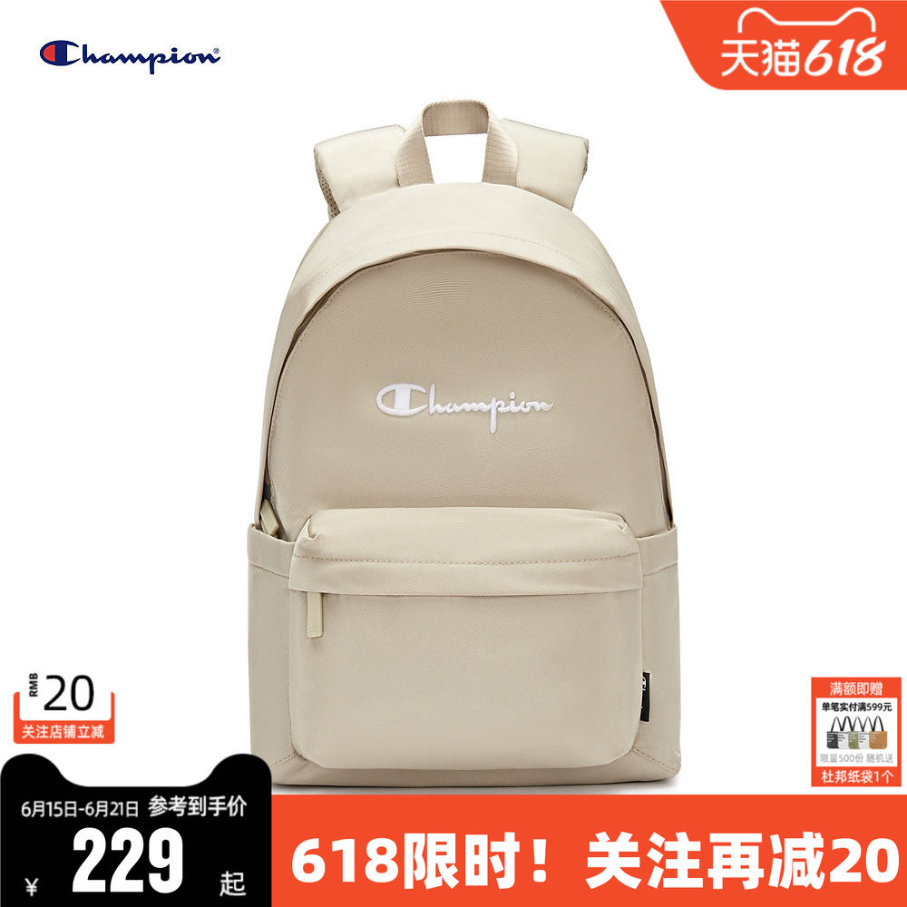 Champion冠军双肩包女时尚背包大容量书包男旅行包运动包字母夏季