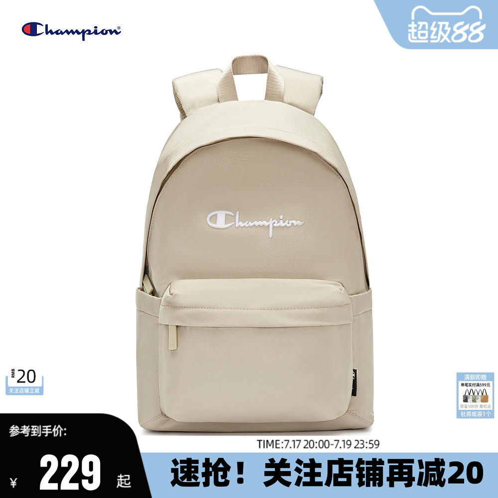 Champion冠军双肩包女时尚背包大容量书包男旅行包运动包字母夏季