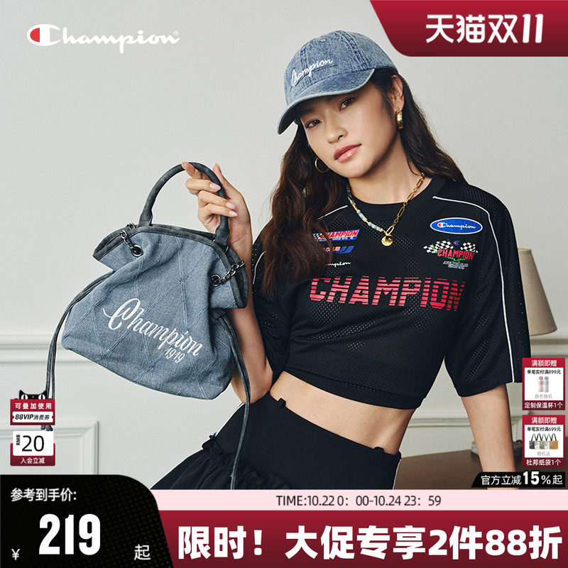 Champion冠军福袋托特包云朵包抽绳机车酷感链条通勤聚会百搭秋