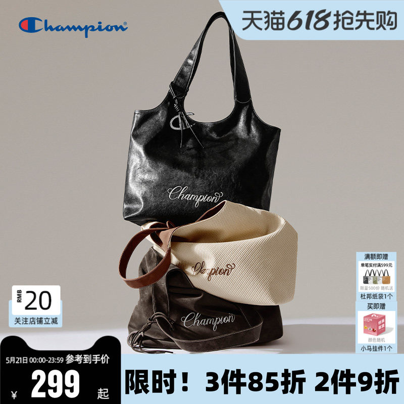 Champion托特包女生礼物26新款女高级软皮大容量手提包户外出游夏