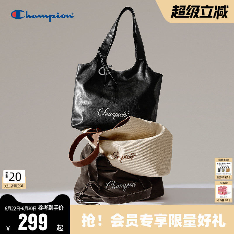 Champion托特包女生礼物毕业季26新款软皮大容量手提包户外出游夏