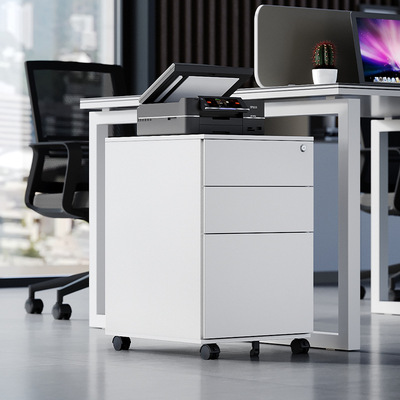 steel mobile pedestal filing cabinet 3 drawer Side opening