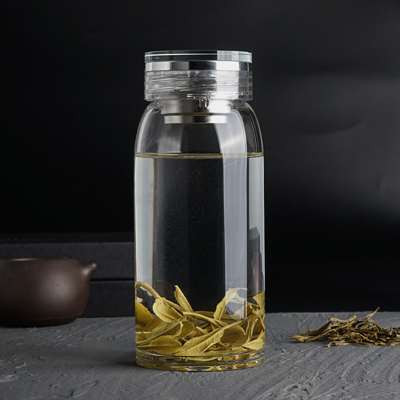 古丽兰玻璃杯泡茶杯男女士便携水杯大容量耐高温茶水分离过滤杯子图片