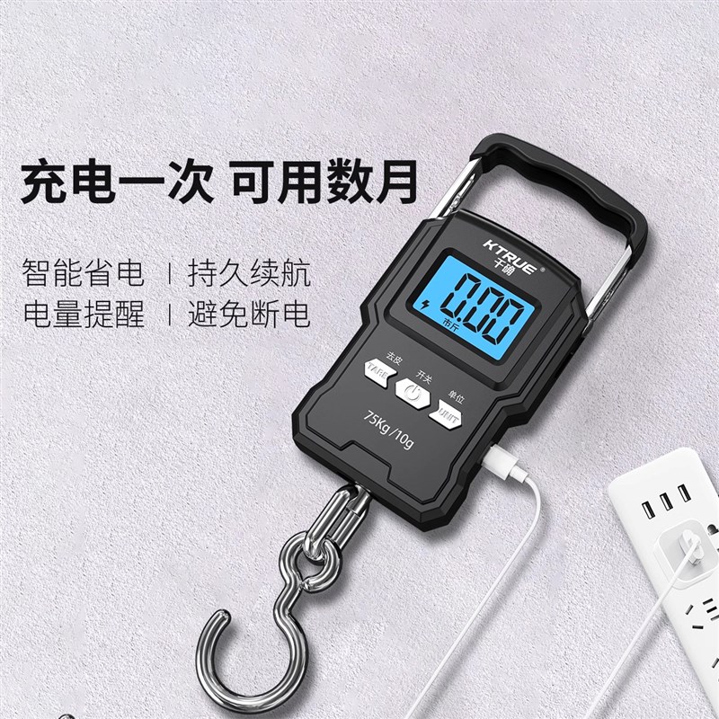 手提电子秤便携式小型弹簧高精度迷你家用食物秤快递称买菜称鱼器图片