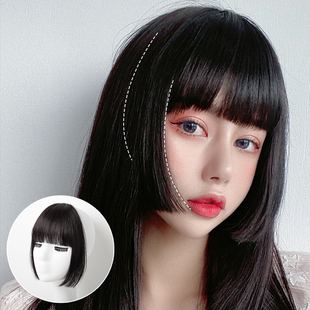 真发公主切假发片刘海假发女二次元姬发假刘海自然前额超薄lolita