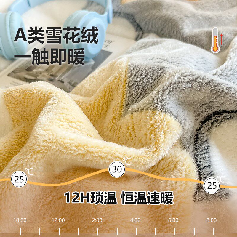 大学生宿舍床上三件套冬天牛奶珊瑚绒床笠款90x190双面加绒单人床