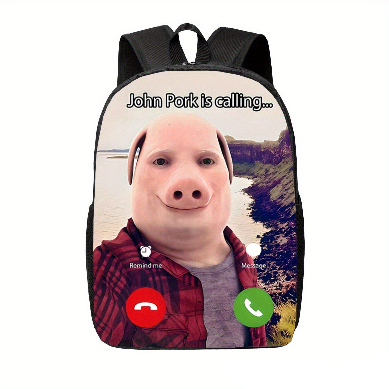 猪神书包piggod书包猪神背包johnporkls约翰波克猪头人接电话双肩