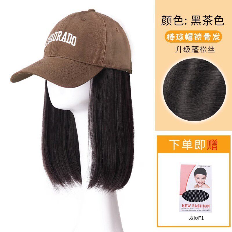 化疗后女士光头帽假发帽一体光头帽化疗帽子透气女士帽假发时尚帽