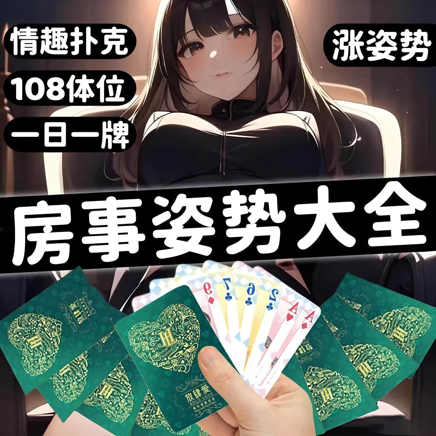 情趣扑克牌夫妻共用合欢床上房事羞耻姿势大全情侣调情助爱小玩具