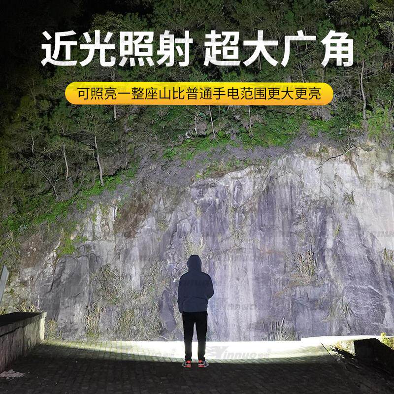 银JC-214诺电筒强光充电型便携超续航定焦户外远长射防水超小亮手