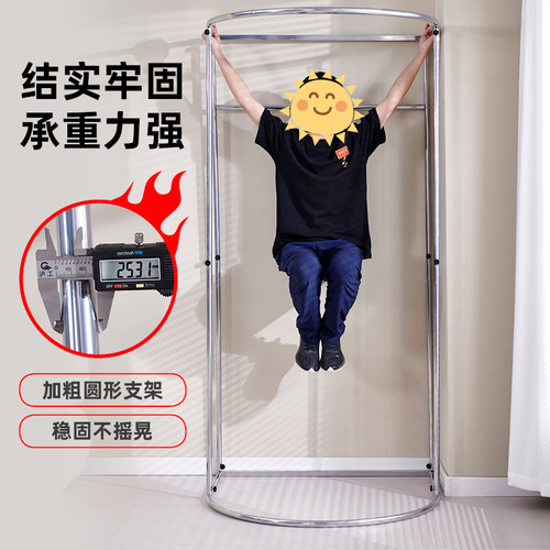 服装店展示架简易组装移动试衣间落地轨道折叠Q活动促销商场展示
