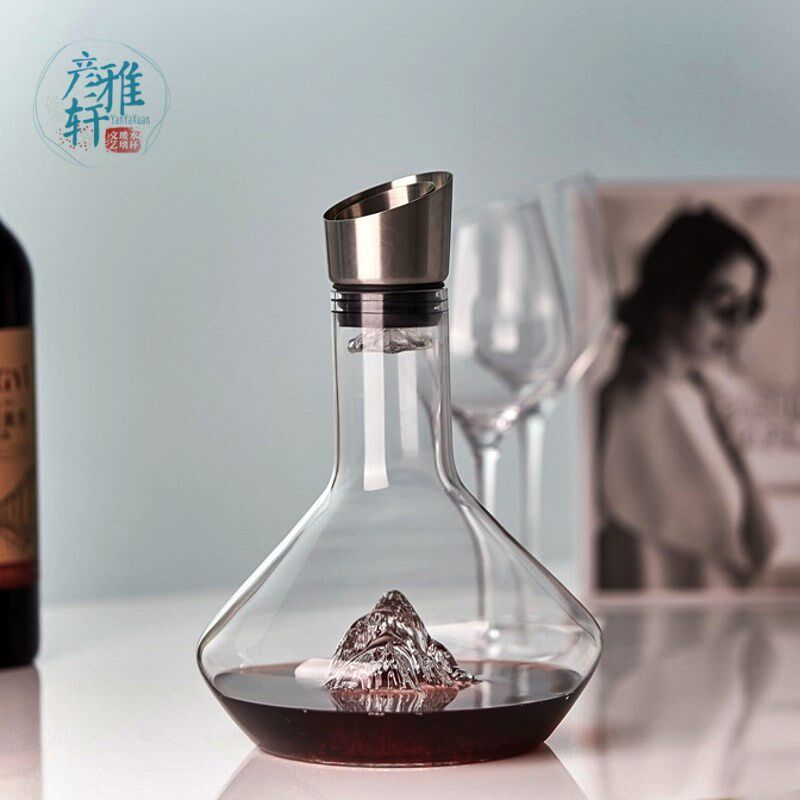 彦雅轩快速醒酒器欧式创意水晶红酒分酒壶带过滤葡萄酒分酒器商用