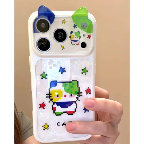 韩风猫耳贝壳纹iPhone手机壳