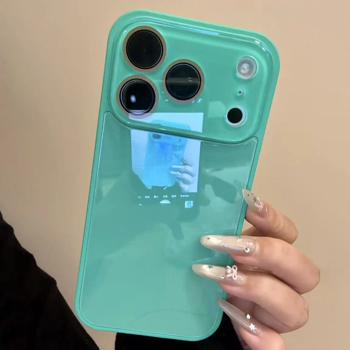 韩系ins清透糖果色玻璃壳水晶镜头膜适用iPhone17PROMAX手机壳多巴胺肤感苹果16/15小众14/13高级感12保护套