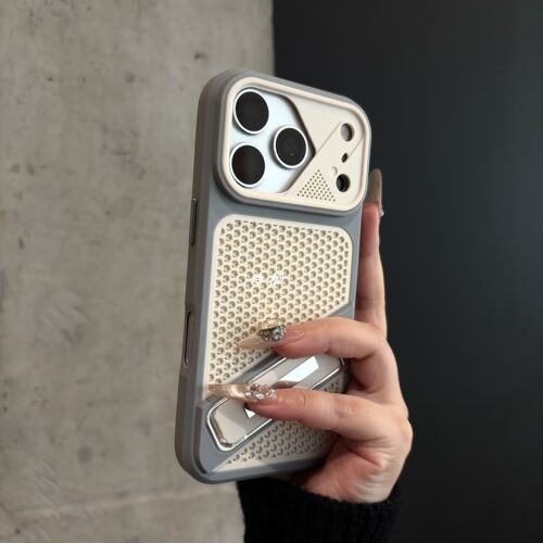 蜂窝散热支架手机壳适用IPhone