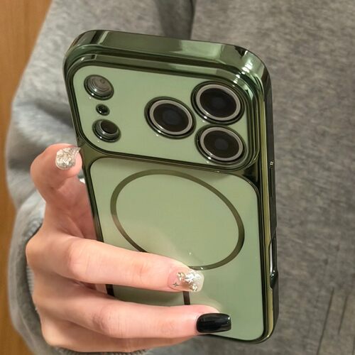 撞色电镀大视窗磁吸壳