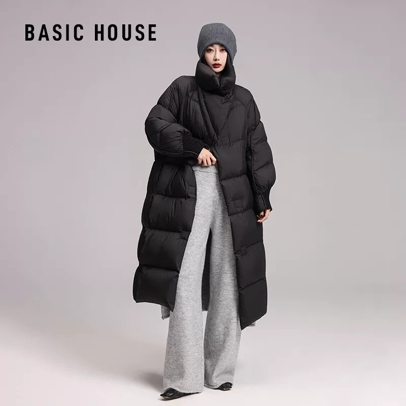 百家好加厚长款羽绒服女