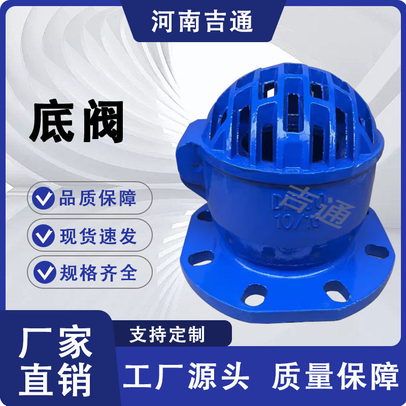 厂家直销大流量自吸水泵底阀法兰耐腐蚀底阀H42X球墨铸铁法兰底阀