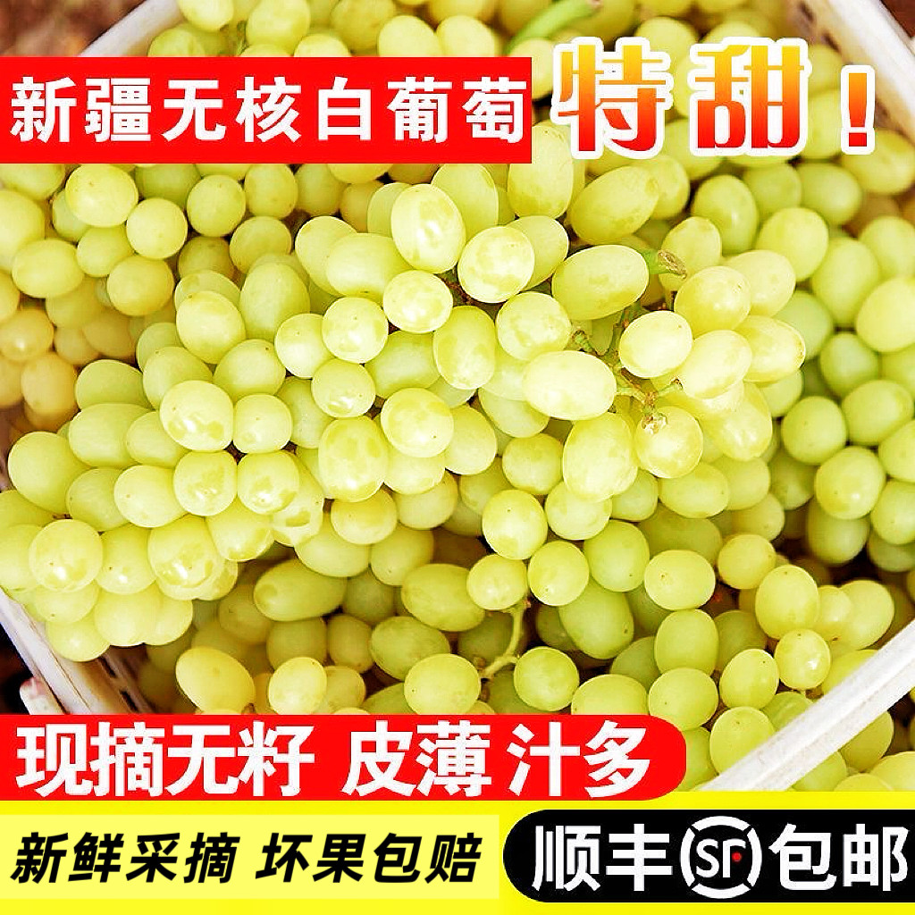 新疆吐鲁番无核白葡萄顺丰冷运
