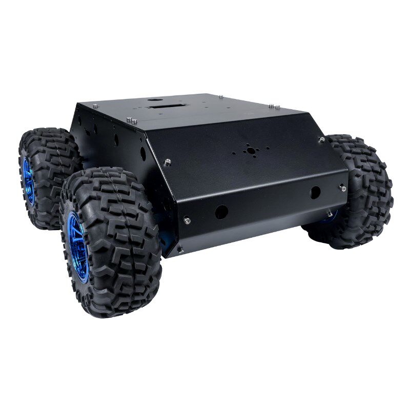 C400 130mm轮式四驱钢材移动小车 封闭底盘 机器人开发开源平台