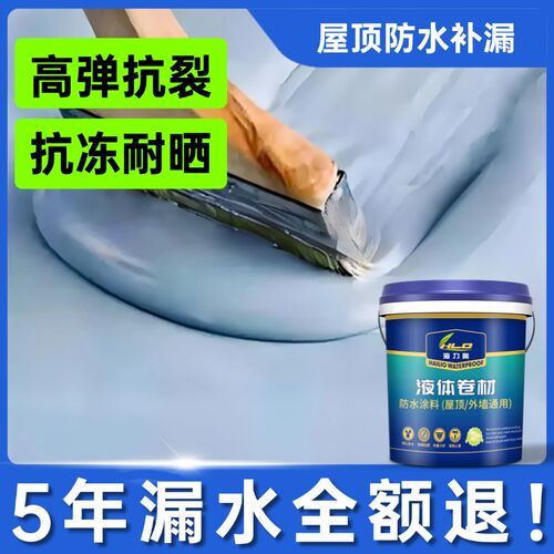 屋顶防水补漏涂料防水卷材楼顶堵漏王平房裂缝漏水液体材料防漏胶
