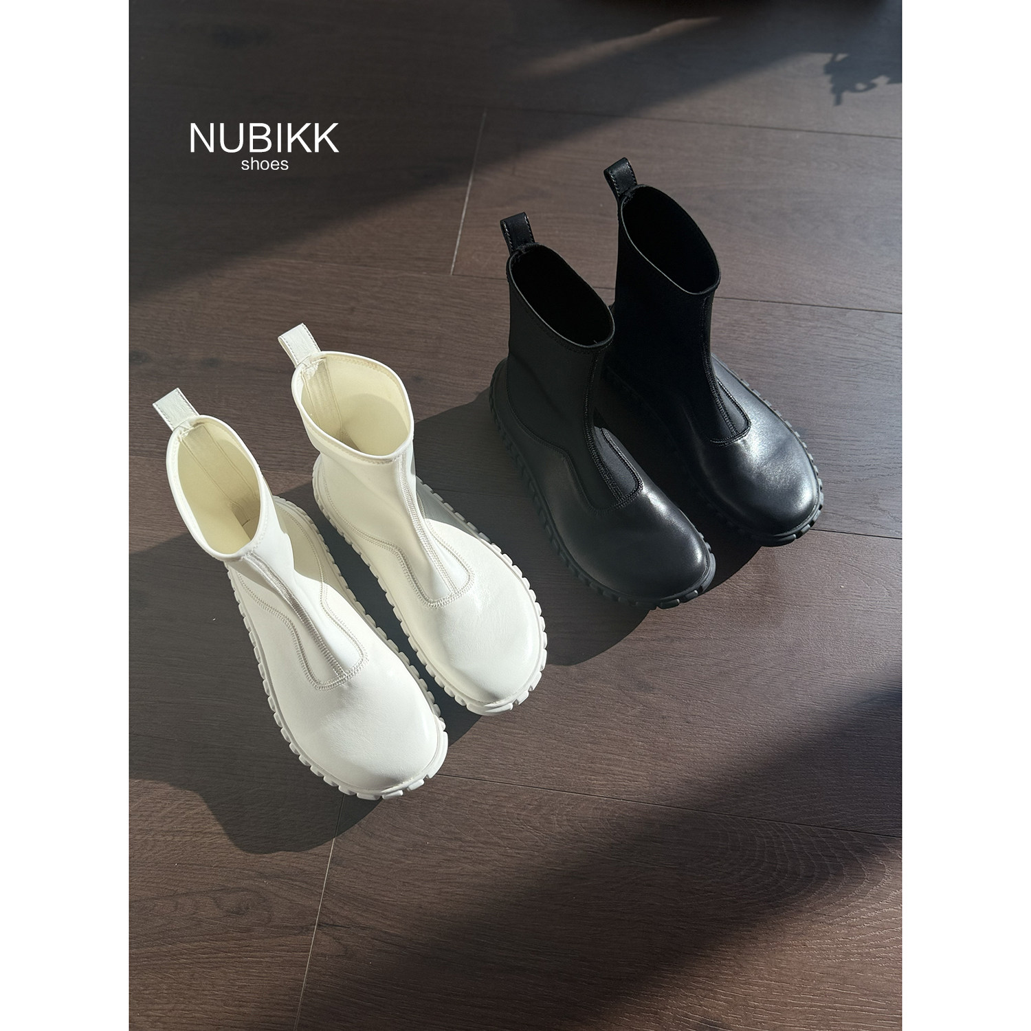NUBIKK轮胎底弹力瘦瘦短筒靴