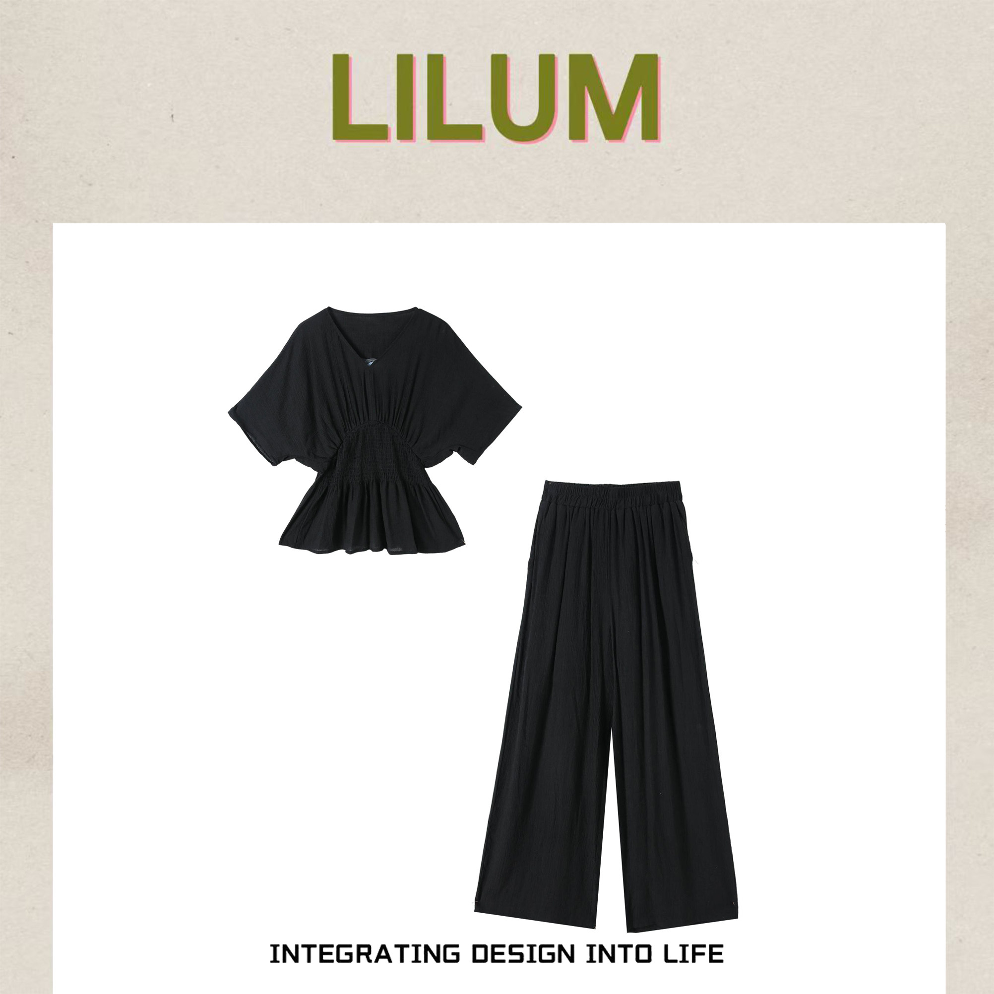 【小田直播间】LILUM厘白【清雅套装】时尚百搭休闲套装