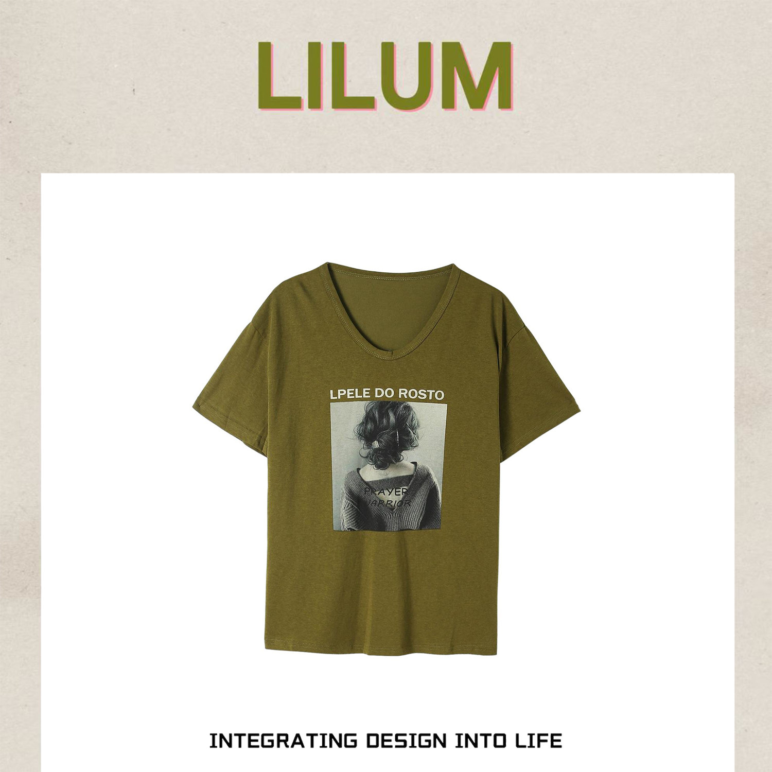 【小田直播间】LILUM厘白【若素短袖】时尚百搭休闲短袖