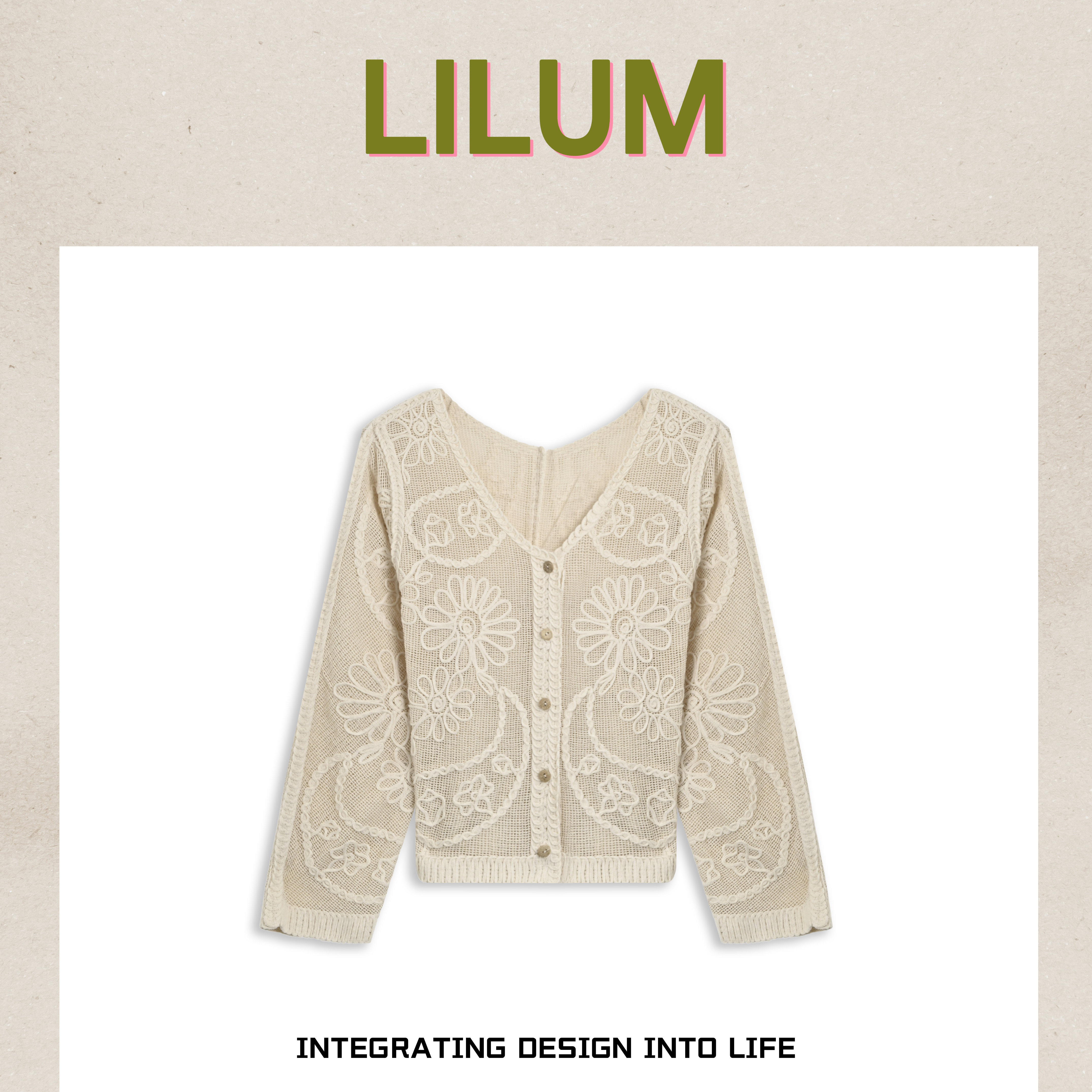 【小田专享】LILUM厘白【落花衬衣】时尚百搭休闲衬衣