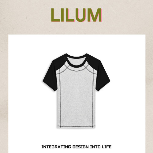 【小田专享】LILUM厘白【解构短袖】时尚百搭休闲短袖