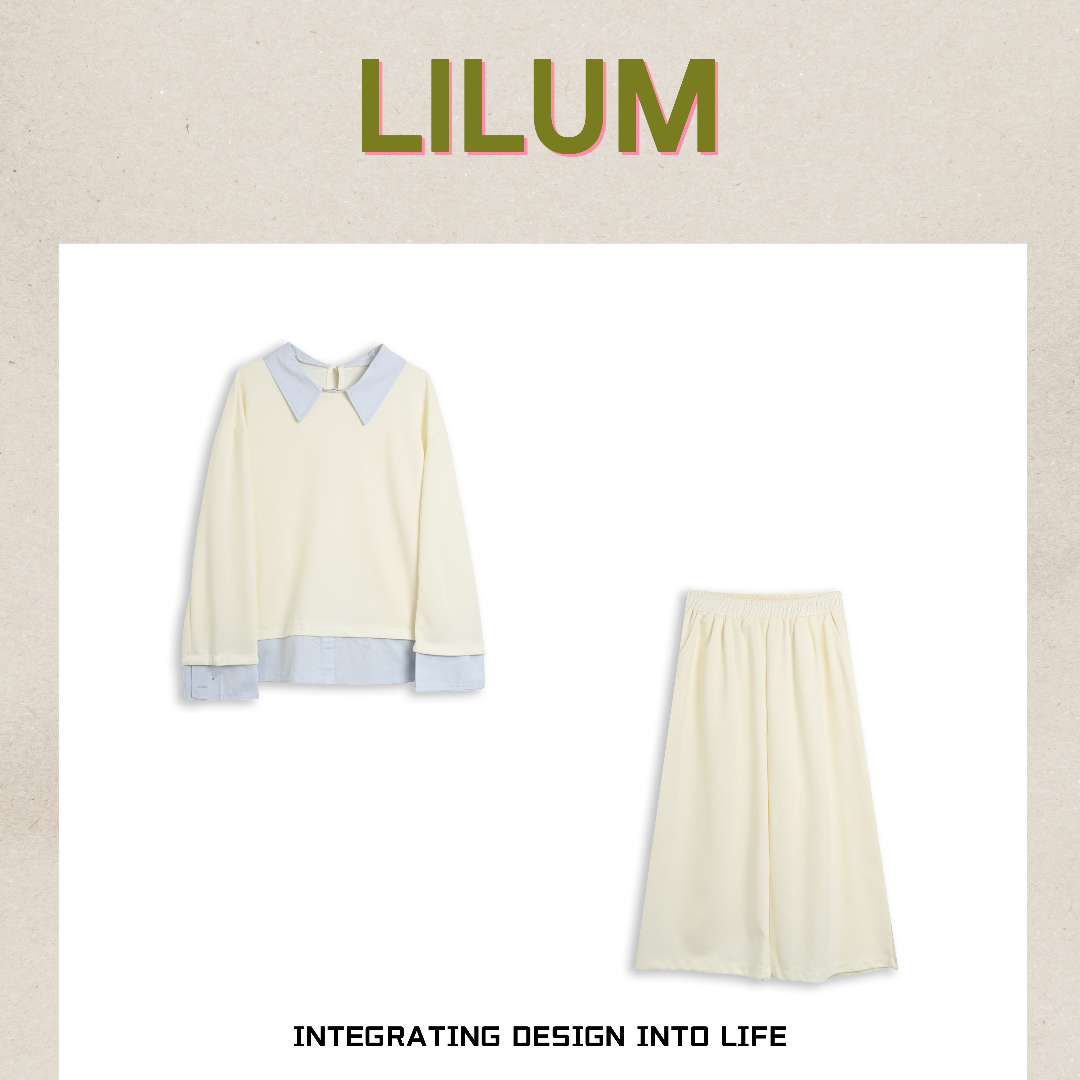 【小田专享】LILUM厘白【东篱套装】时尚百搭休闲套装