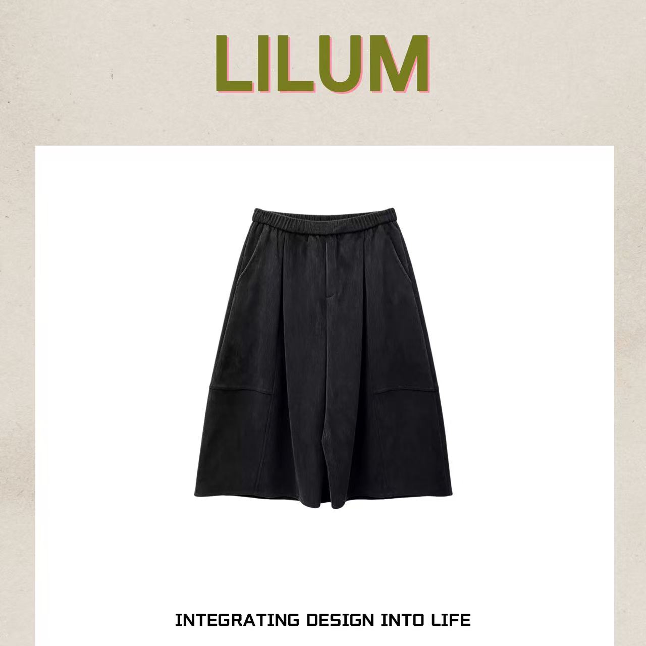 【小田直播间】LILUM厘白【墨染休闲裤】时尚百搭休闲裤